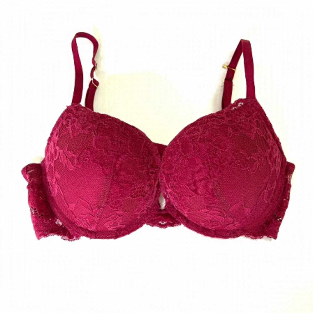LA Senza Beyond Sexy Maroon Classic Plunge Push Up Bra 34C